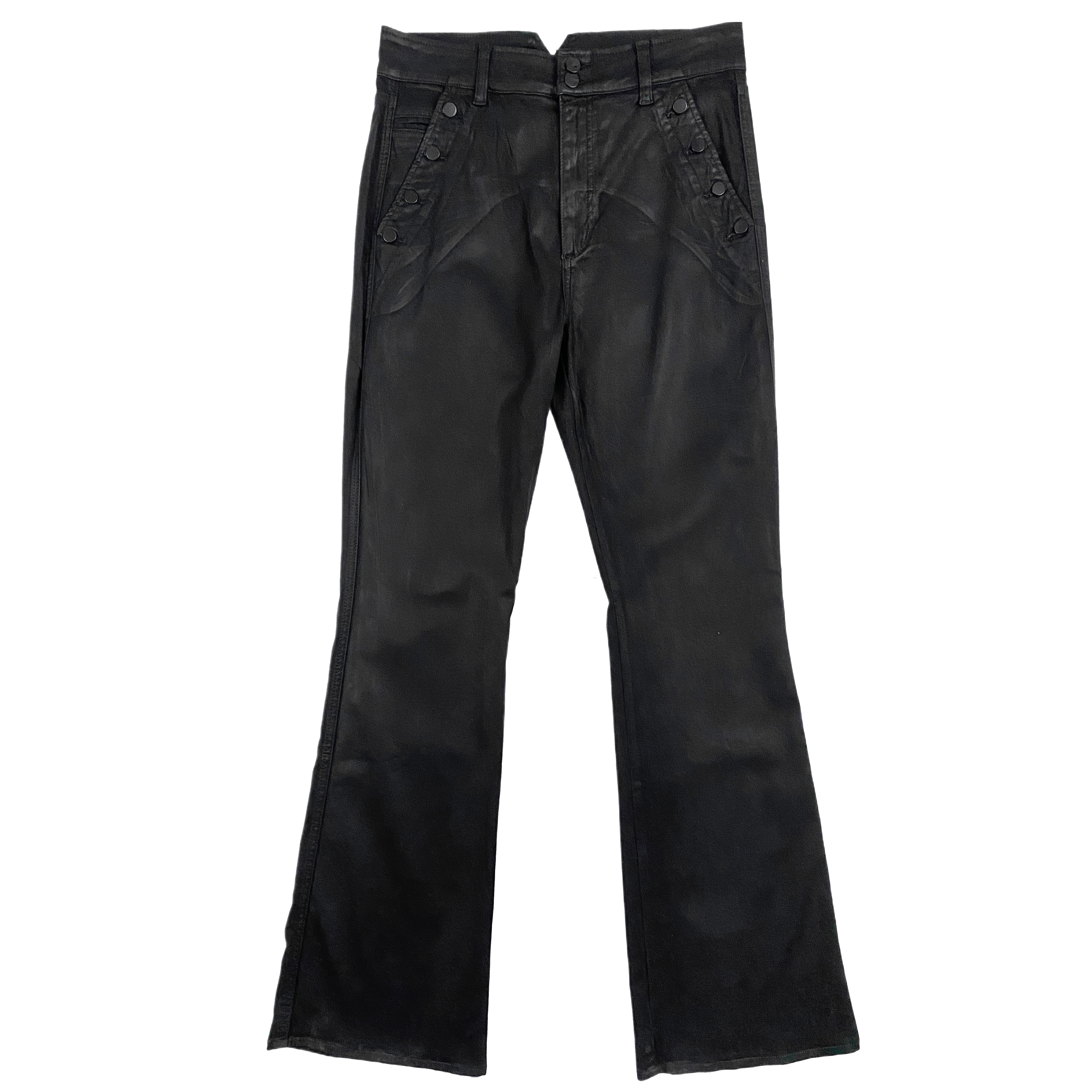 Faux Leather Hi-Rise Flares (M)