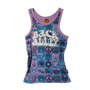 Back Alley Psychedelic Graphic Ribbed Tank (S)