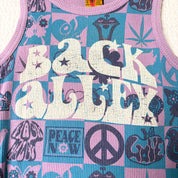 Back Alley Psychedelic Graphic Ribbed Tank (S)