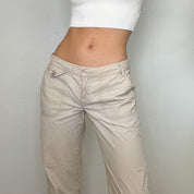 Beige Early 2000s Cargo Capri Pants