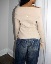 Y2K Cop Copine Fleece Sweater Top (XS-S)