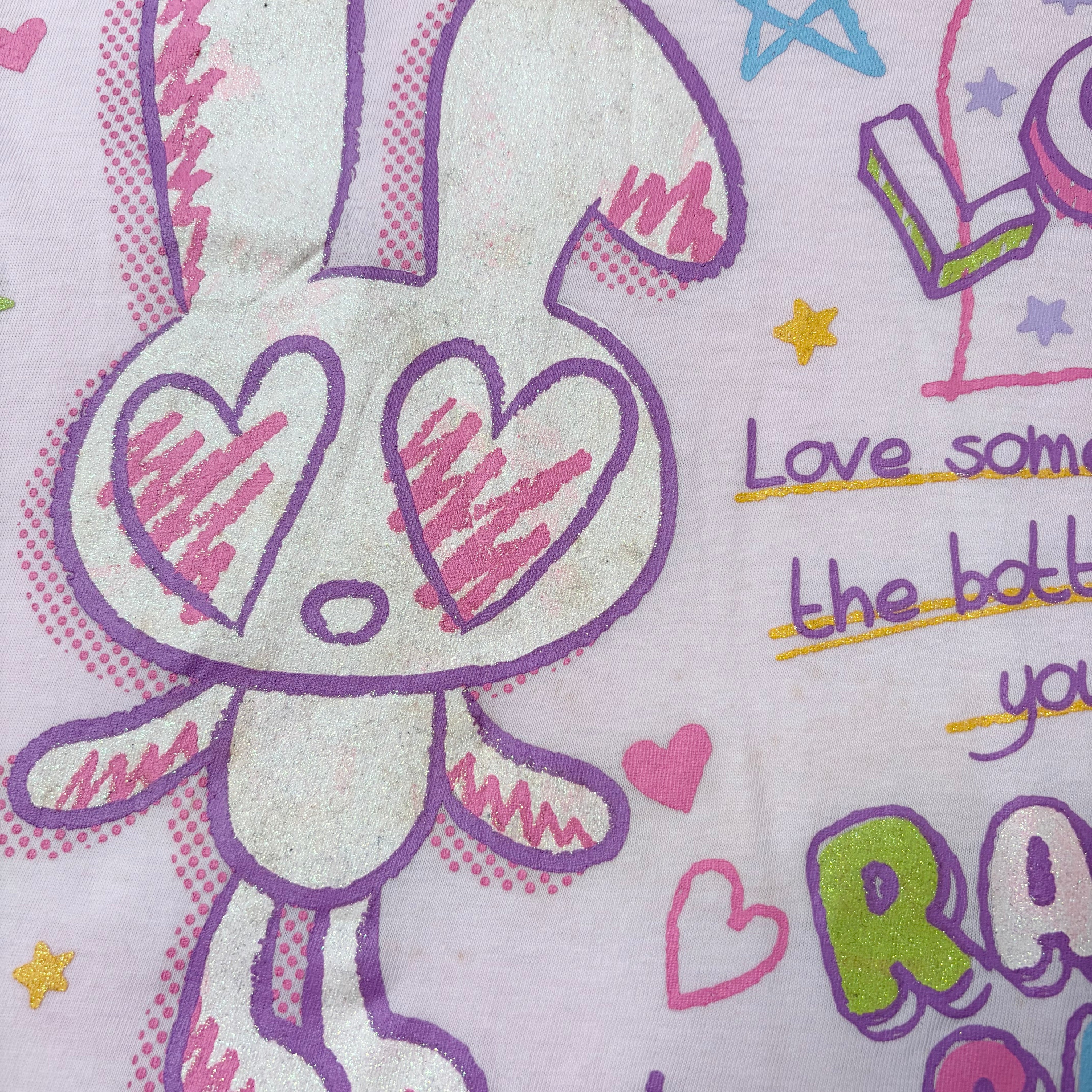 Love Rabby Club Graphic Ruched Top (M-L)