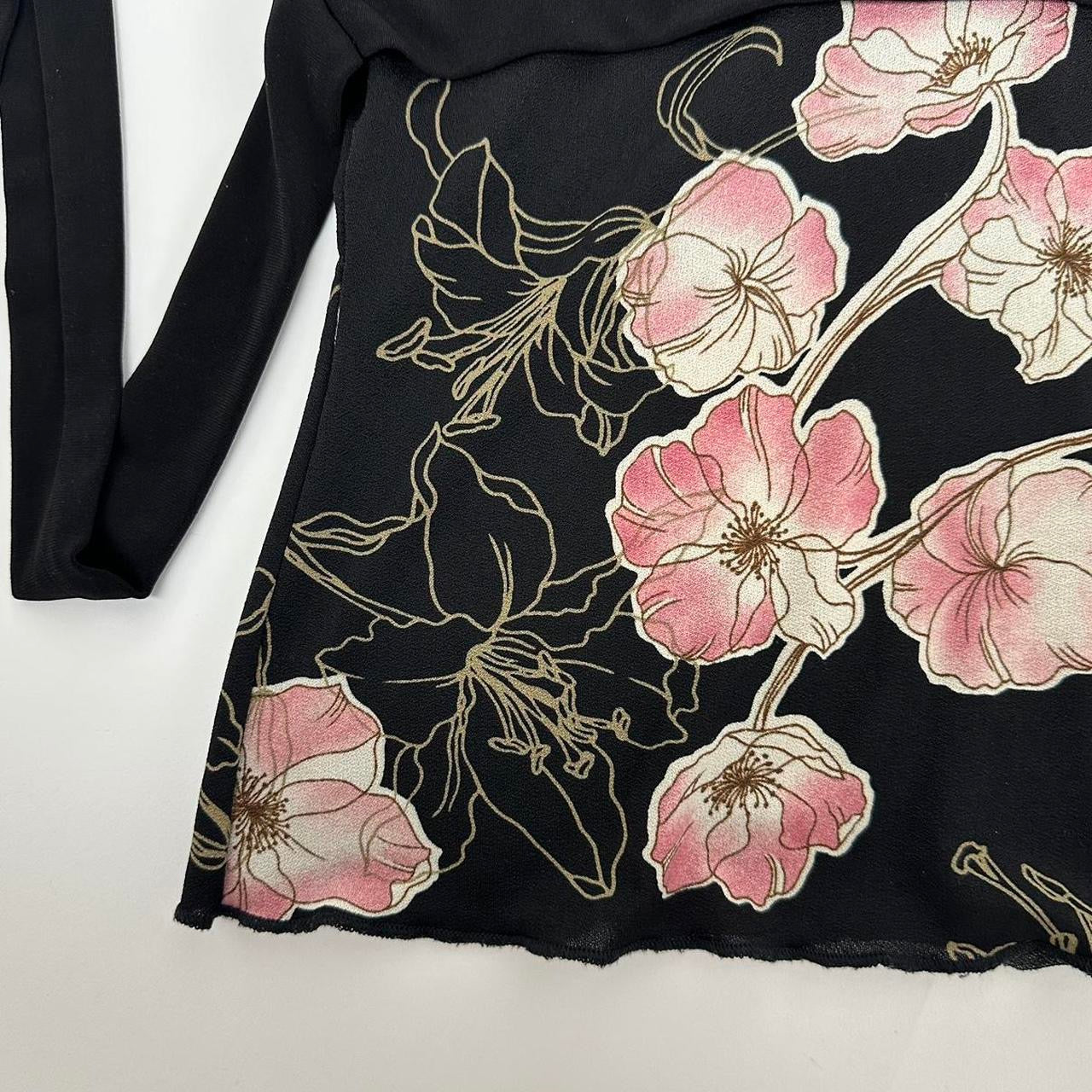 Y2K Floral Mesh Top (S)