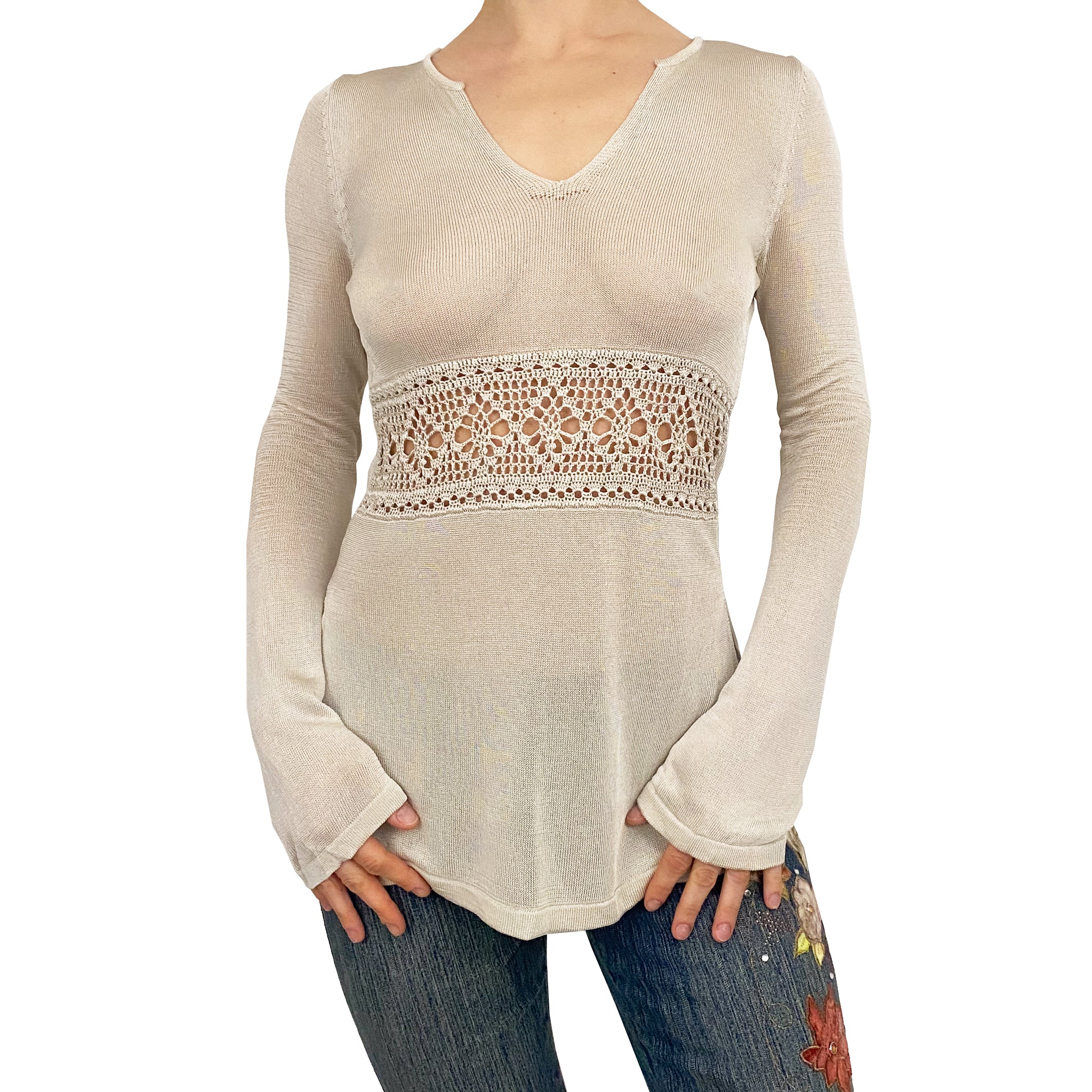 Knit Crochet Top (XS/S)