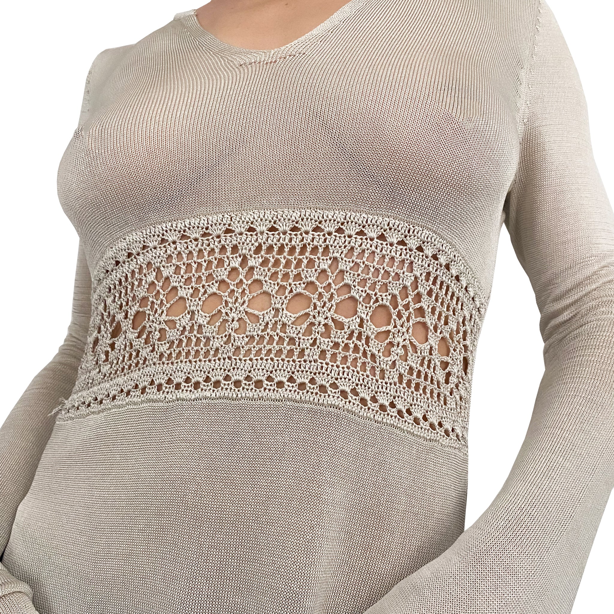 Knit Crochet Top (XS/S)