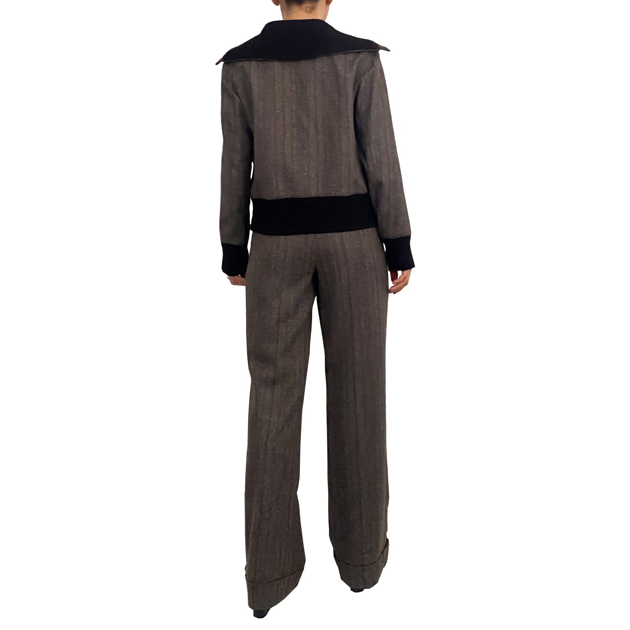 Chocolate Wool Pant Suit (M)