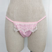 Vintage Pink Embellished Bikini Bottoms (L)