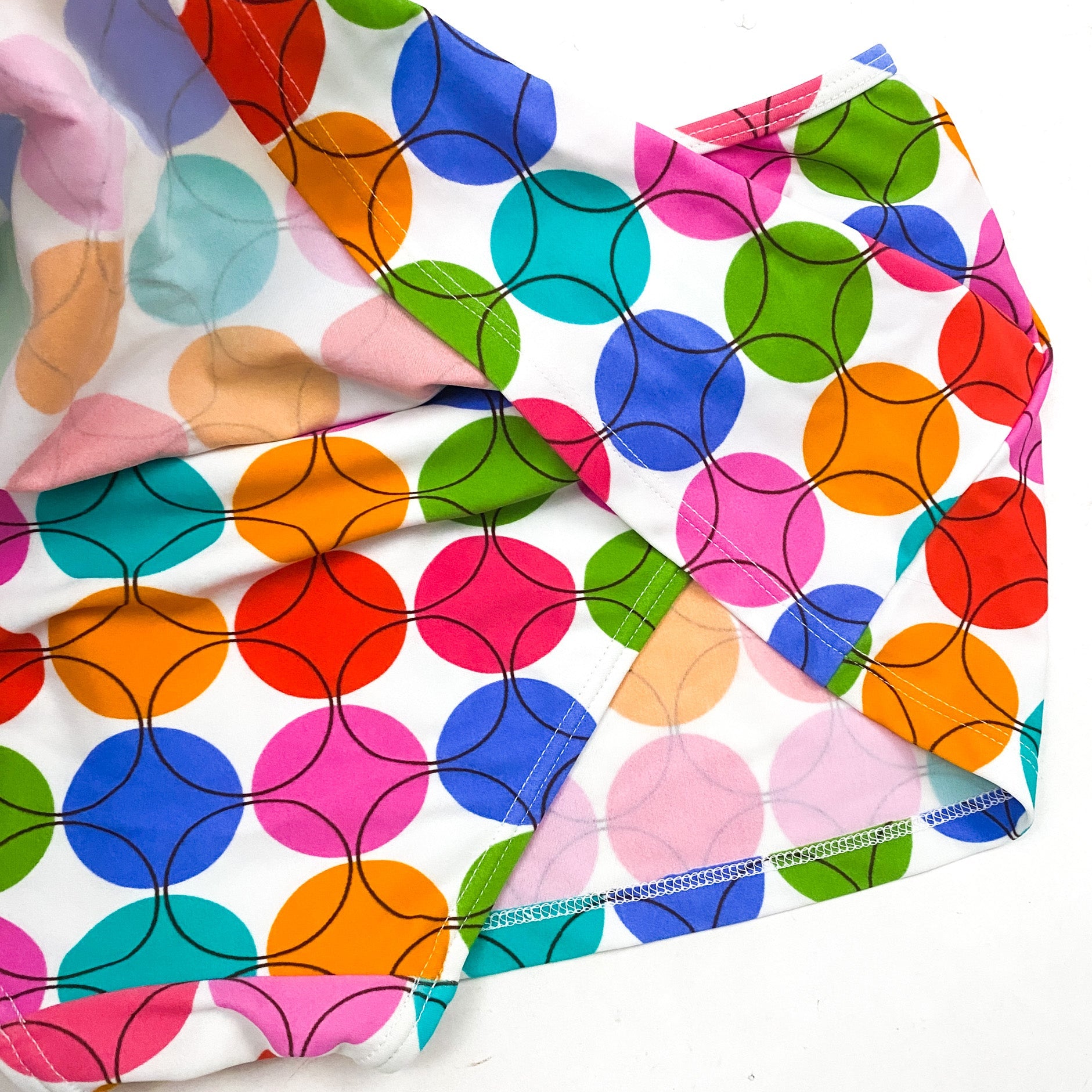 Mod Dot Print Micro Mini Skirt (L)