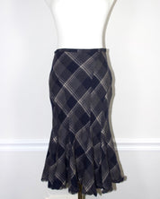 Japanese Plaid Midi Skirt (XS/S)