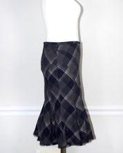 Japanese Plaid Midi Skirt (XS/S)
