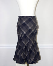 Japanese Plaid Midi Skirt (XS/S)