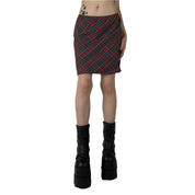 Y2K Plaid Mini Skirt (S)