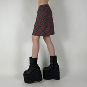 Y2K Plaid Mini Skirt (S)