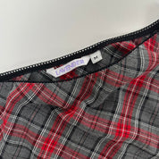 Y2K Plaid Mini Skirt (S)