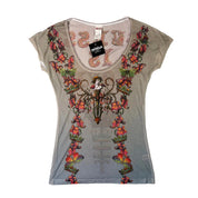 Vintage Guess Semi-Sheer Graphic Top (M)