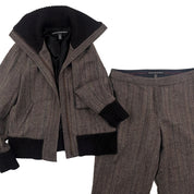 Chocolate Wool Pant Suit (M)