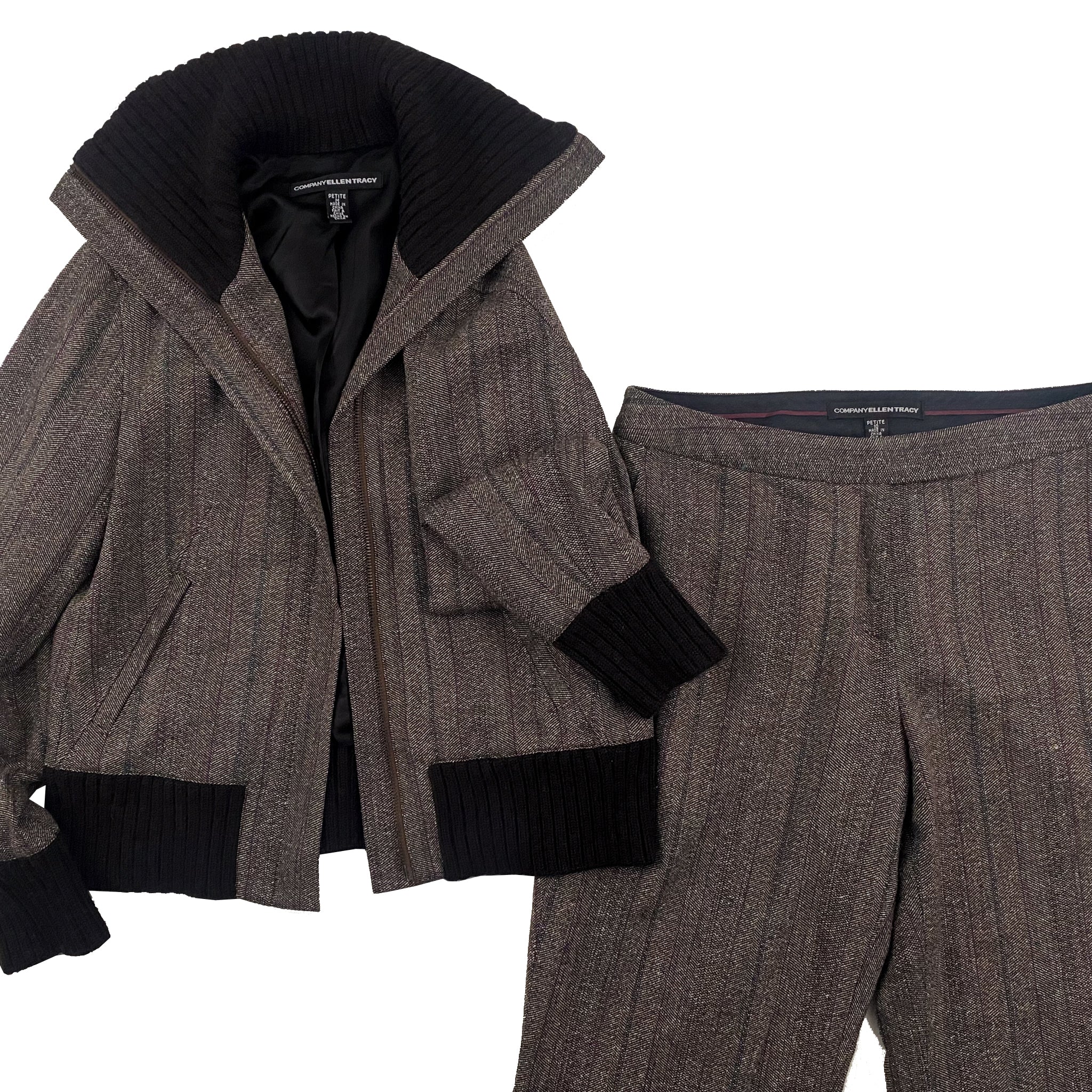 Chocolate Wool Pant Suit (M)