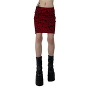 Y2K Rose Mini Skirt (L)