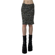 Y2K Floral Print Skirt (S)