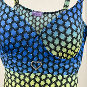 Vintage TWIN Italian Rhinestone Heart Top (M)