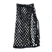 Caged Leather Skirt Overlay (XS)