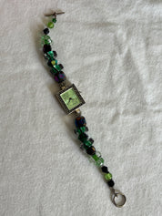 Shades of Green Beaded Watch