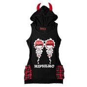 Hip Hero Grungy Hooded Mini Dress (M-L)
