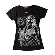 Anime Girl Bedazzled Graphic Tee (S)