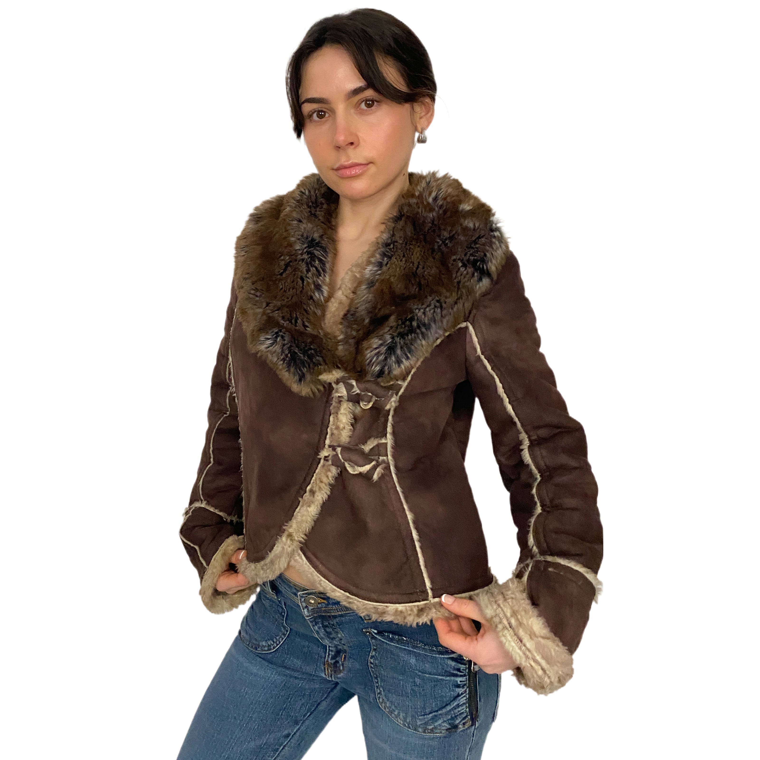 Miss Sixty Faux Fur Jacket (L)