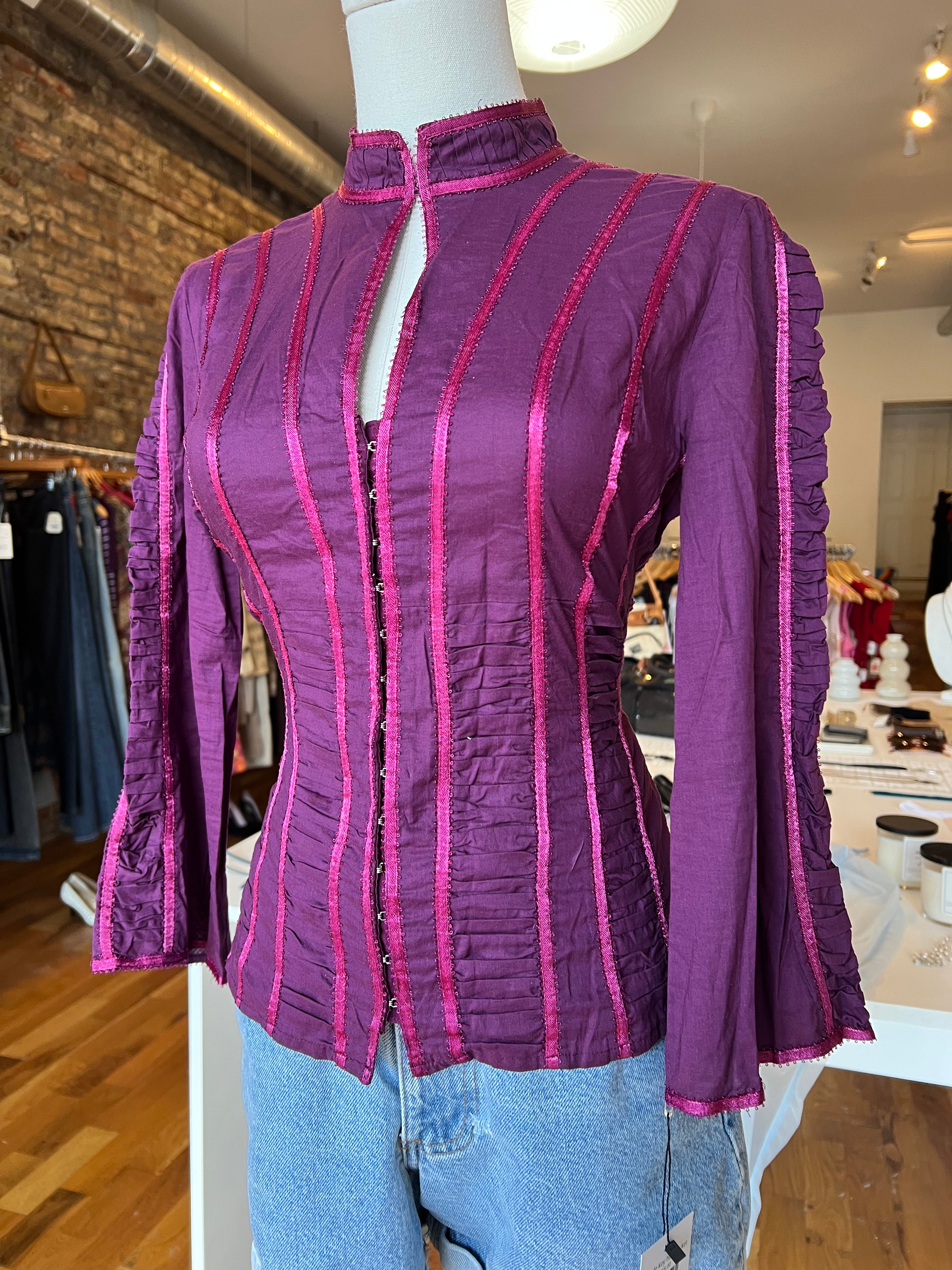 Vintage Keyhole Purple Top