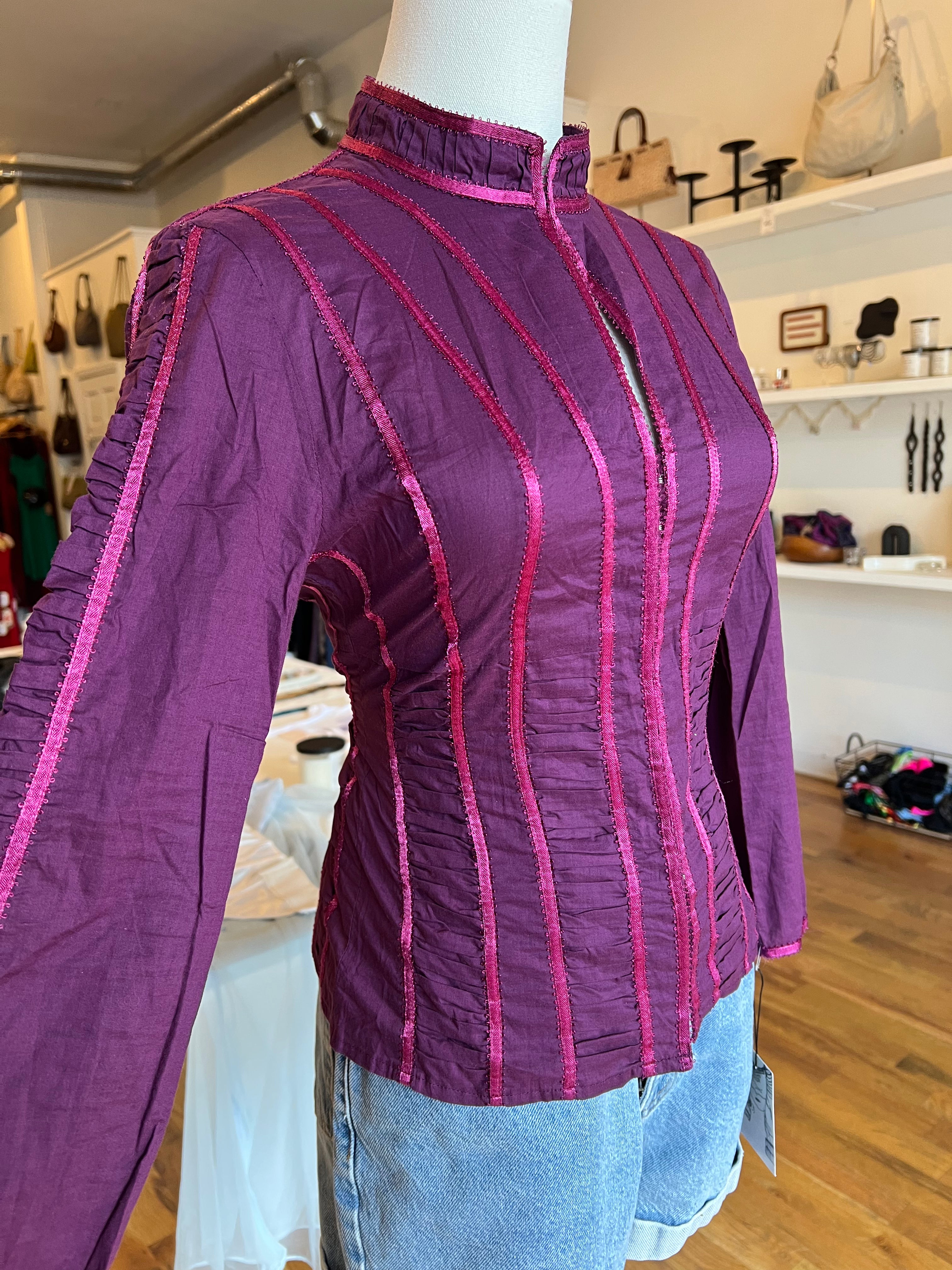 Vintage Keyhole Purple Top