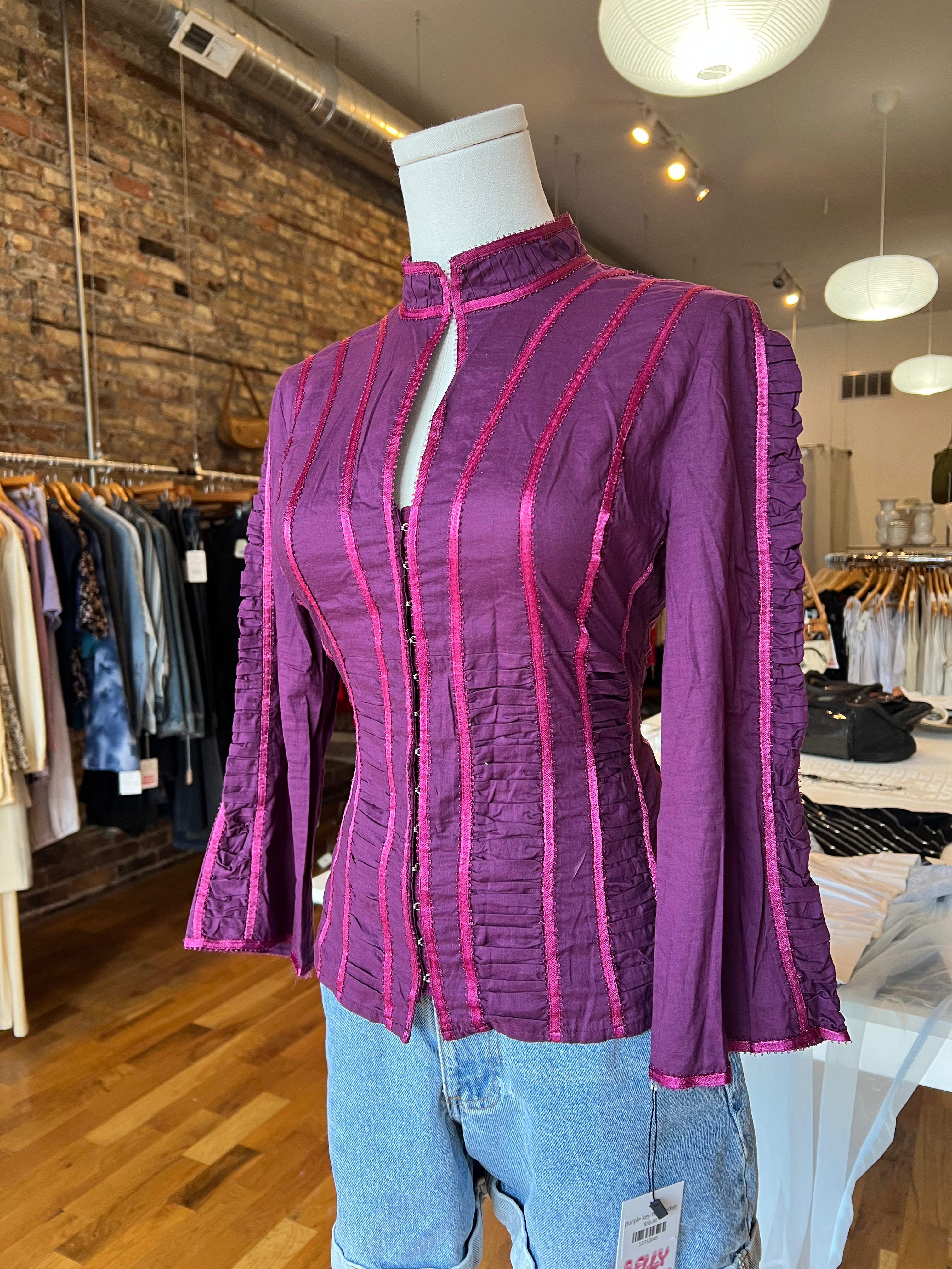 Vintage Keyhole Purple Top