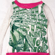 Netted Long Sleeve Graphic Top (S)