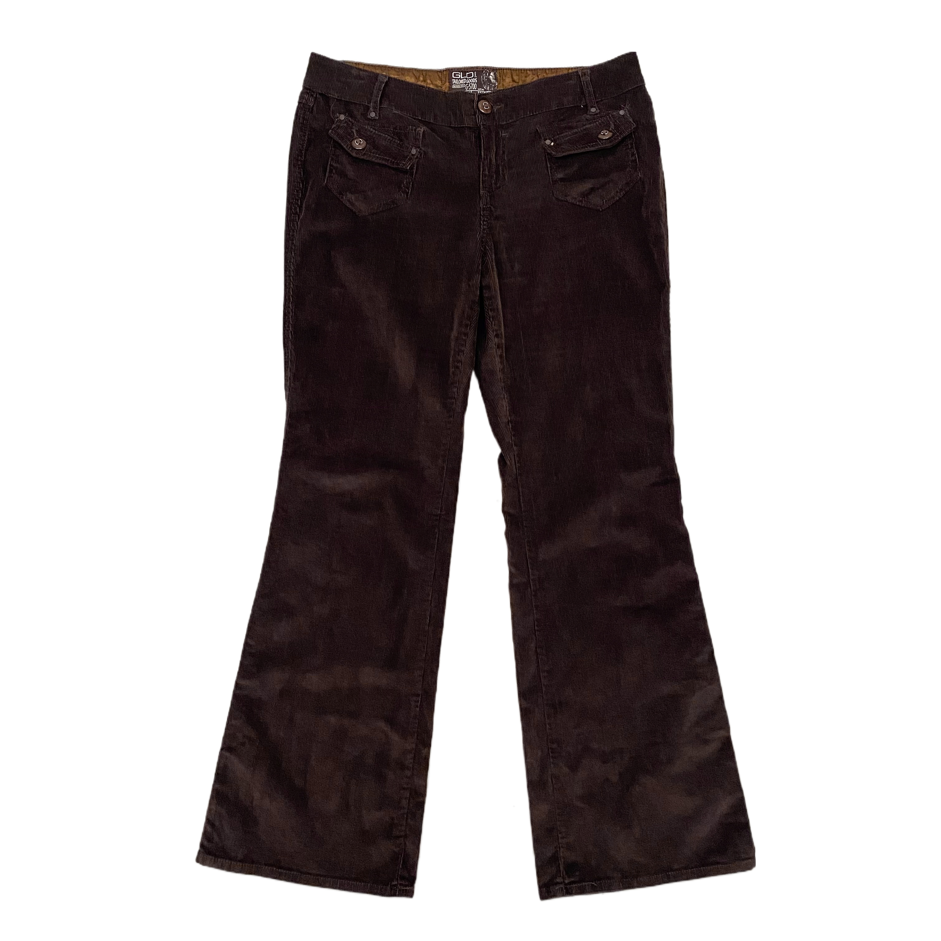 GLO by Jlo Low-Rise Chocolate Corduroys (L)