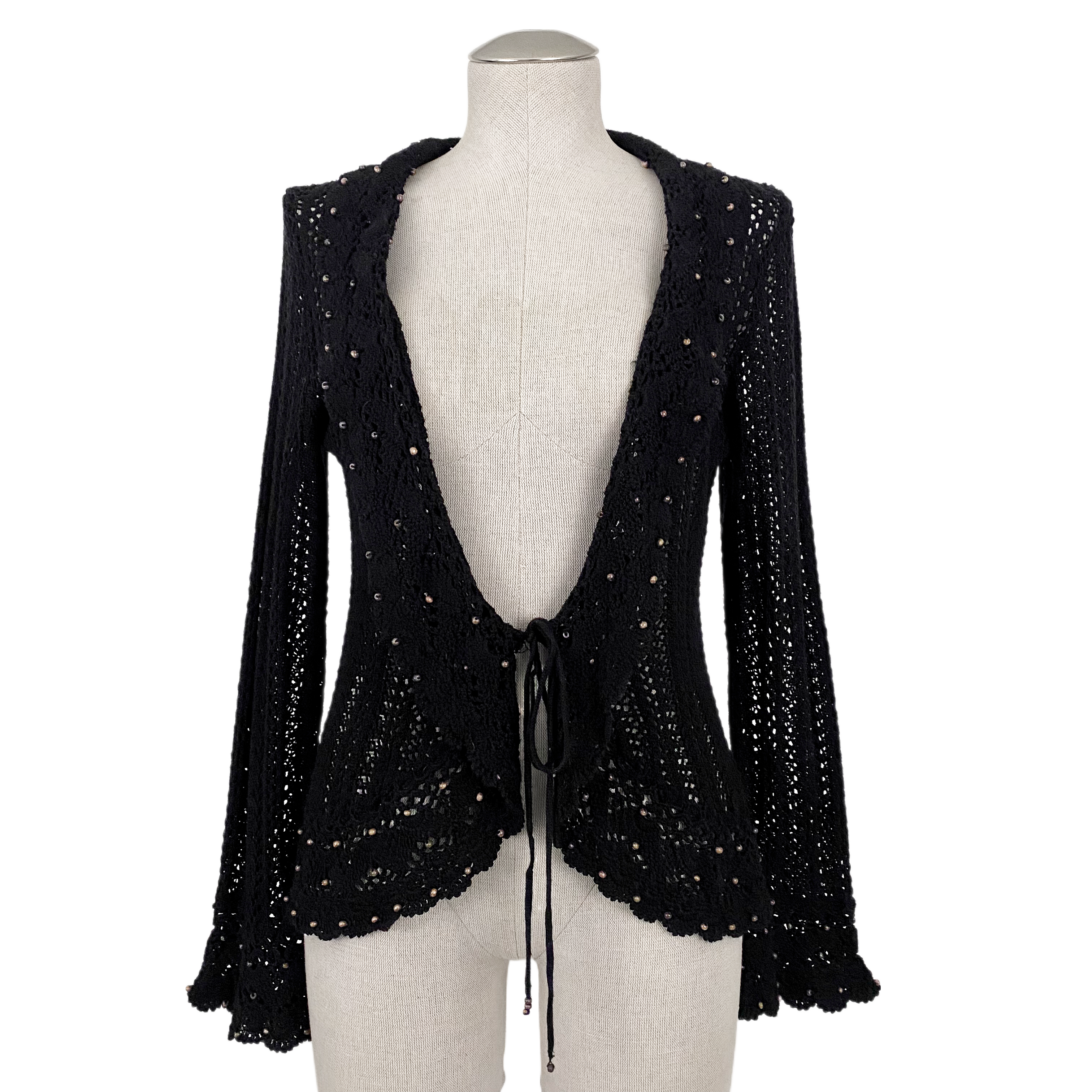 Crochet Tie Front Cardi (L)