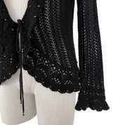 Crochet Tie Front Cardi (L)