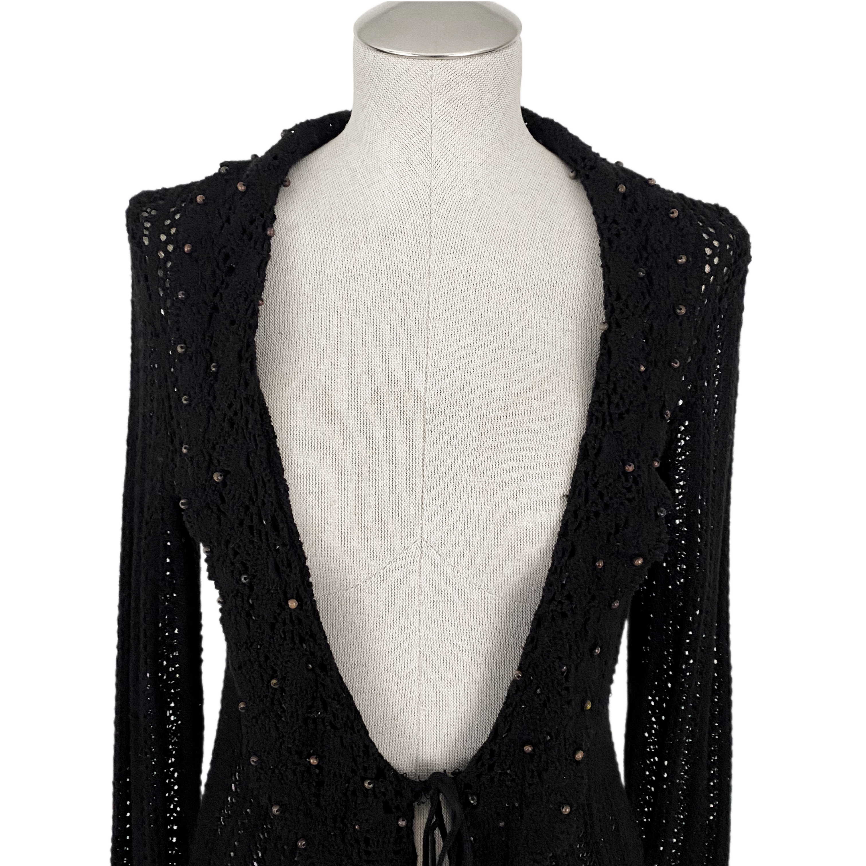 Crochet Tie Front Cardi (L)