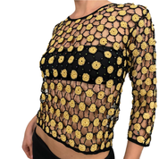 Beaded Crochet Top (S/M)