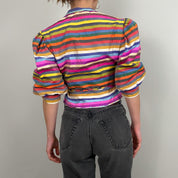 Fruity Silk Striped Shacket (XS)