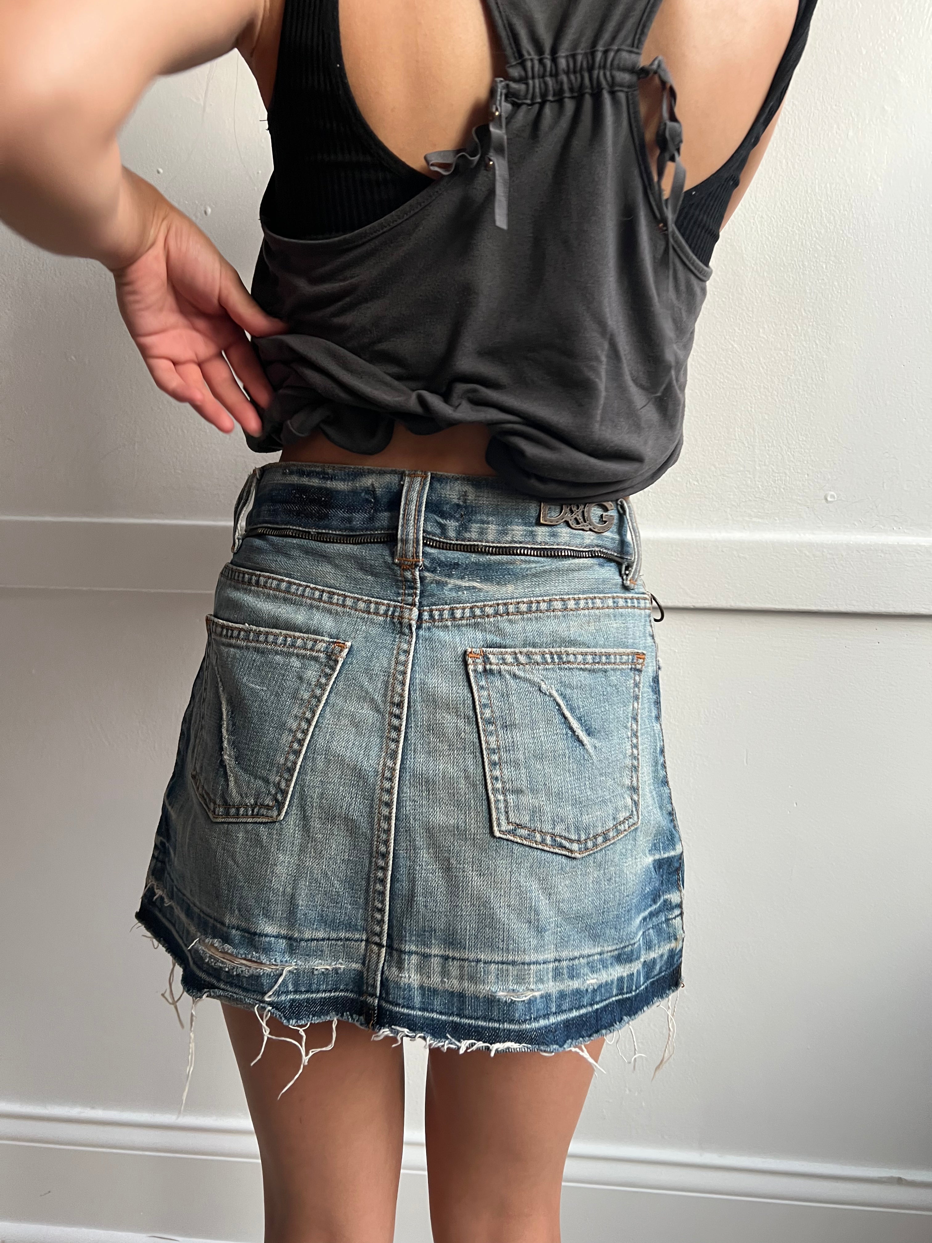 Vintage D&G Denim Mini Skirt (XS)
