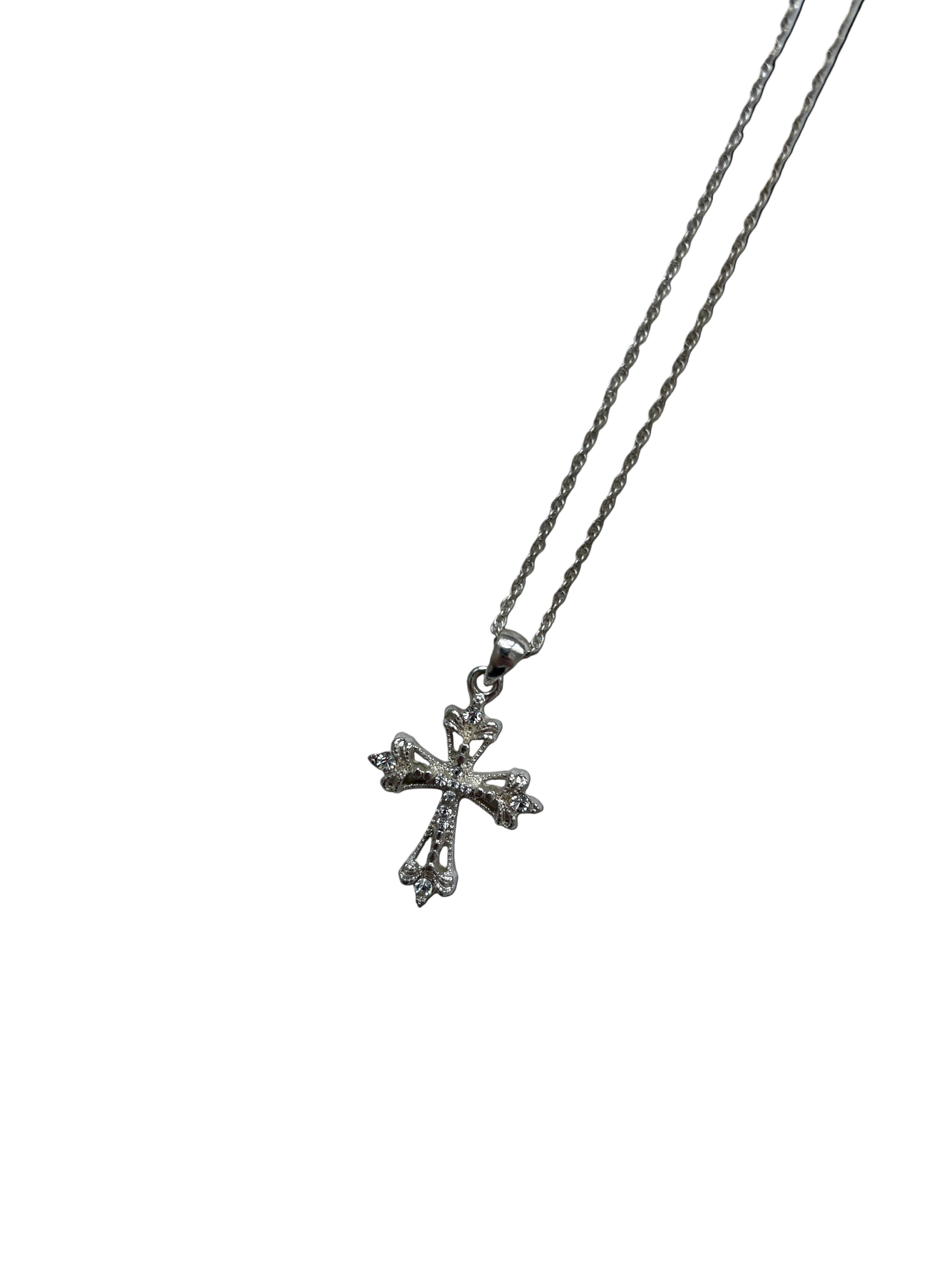 silver crucifix necklace
