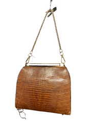 Snakeskin structured purse