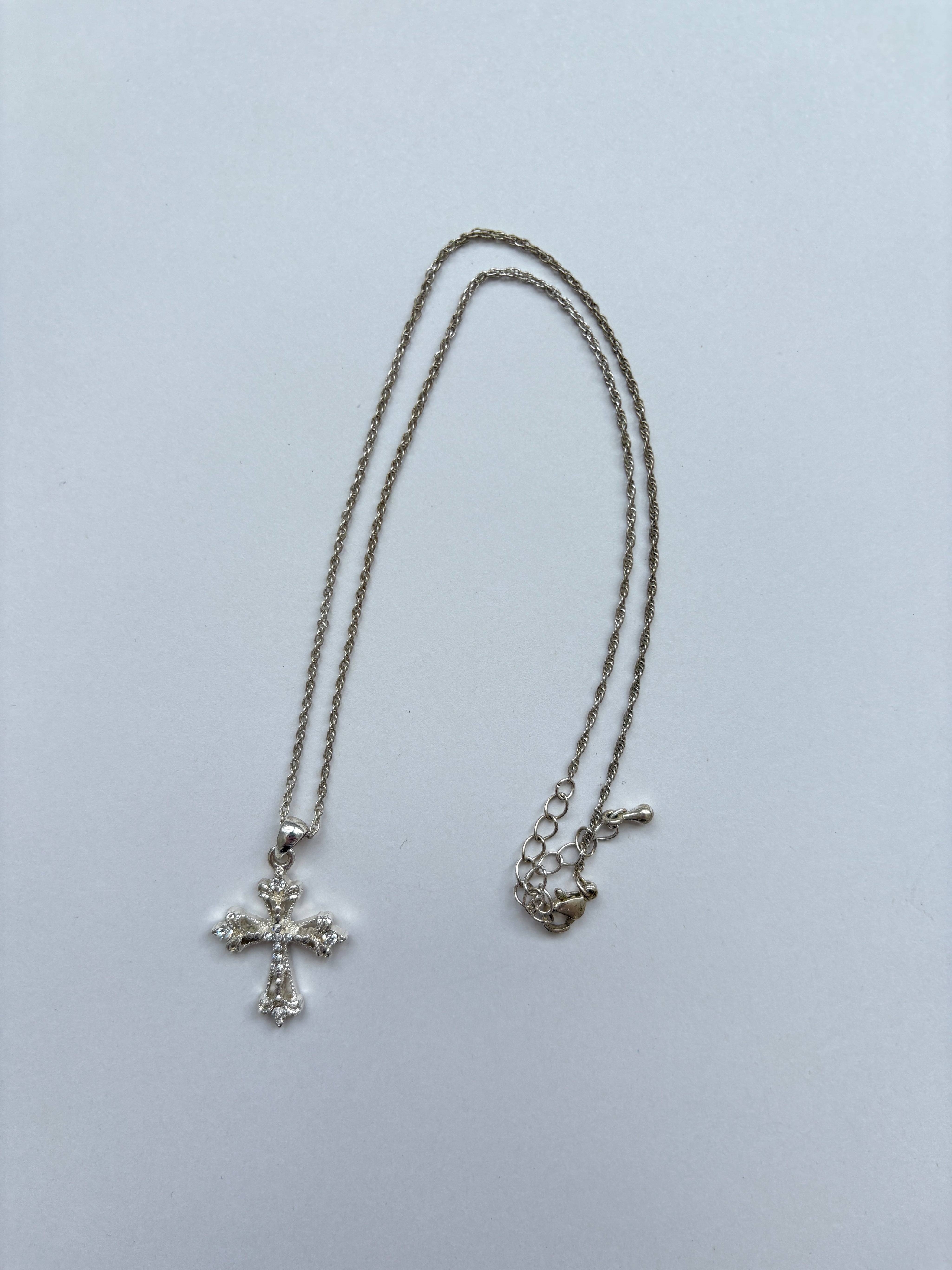 silver crucifix necklace