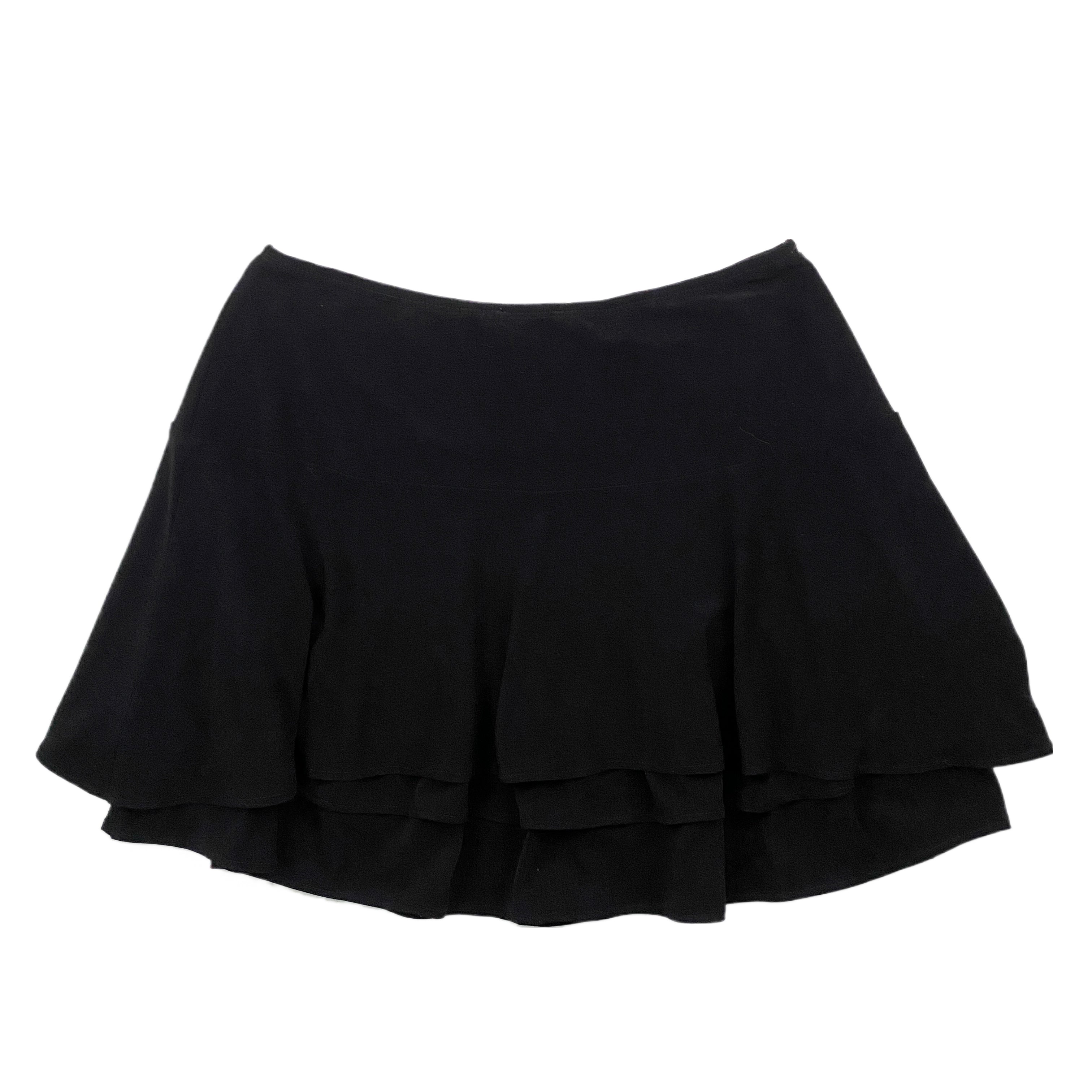 Vintage Black Tiered Mini Skirt (M)