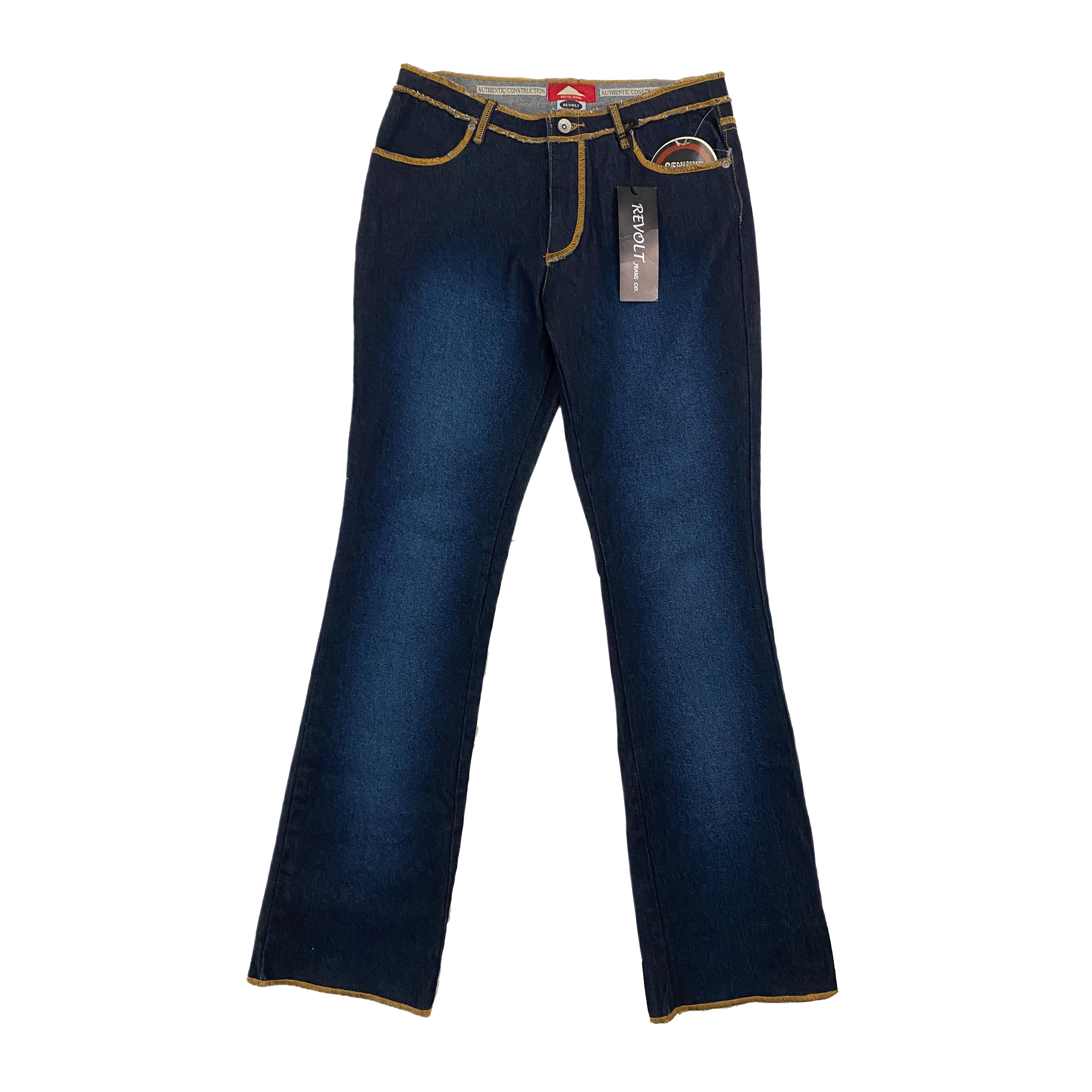 Y2K Funky Seamed Mid-Rise Jeans (S)