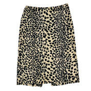 Snow Leopard Faux Fur Midi Skirt (S)