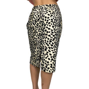 Snow Leopard Faux Fur Midi Skirt (S)