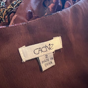 Caché Brown Beaded Mini Dress (S)