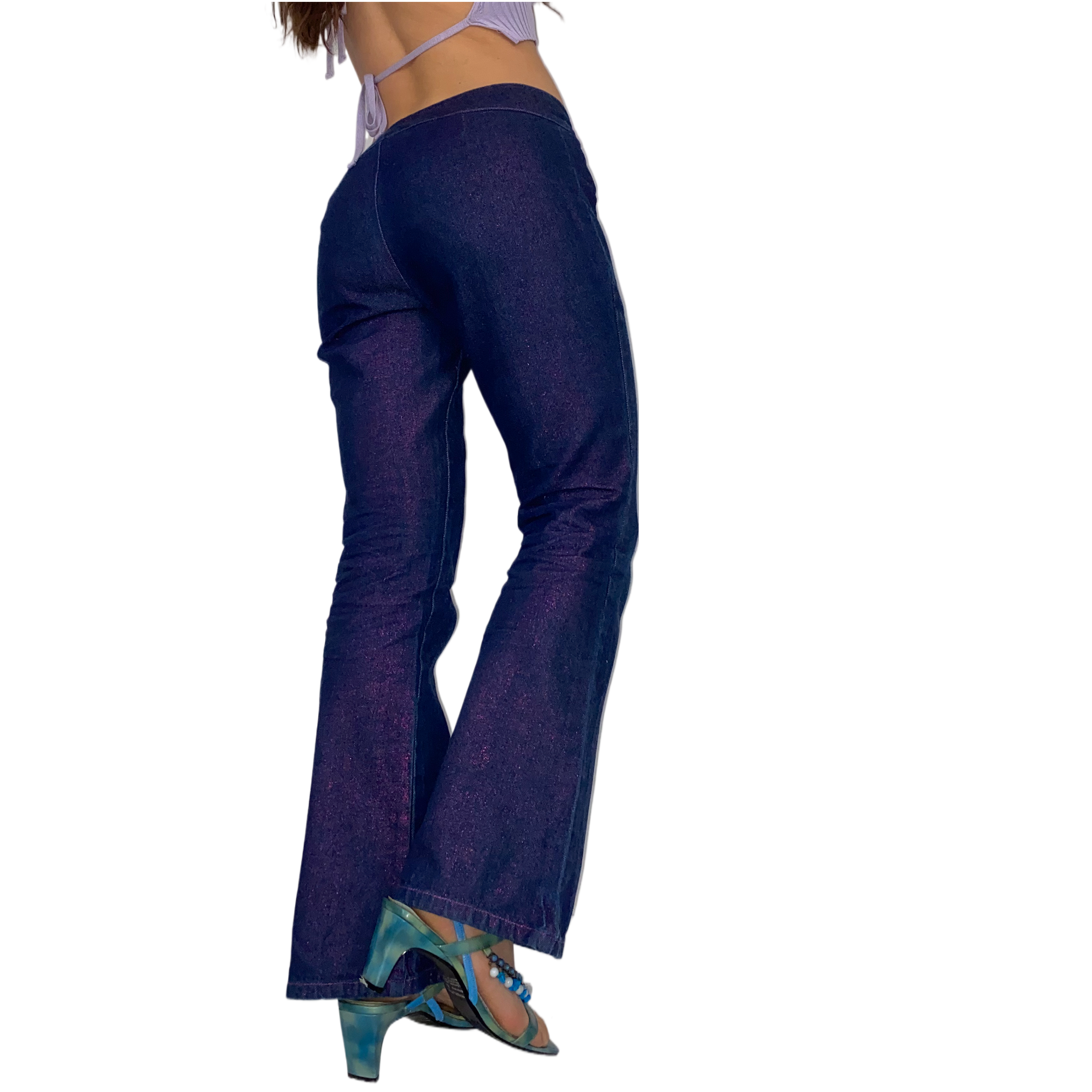 Y2K Purple Glam Pants (S)