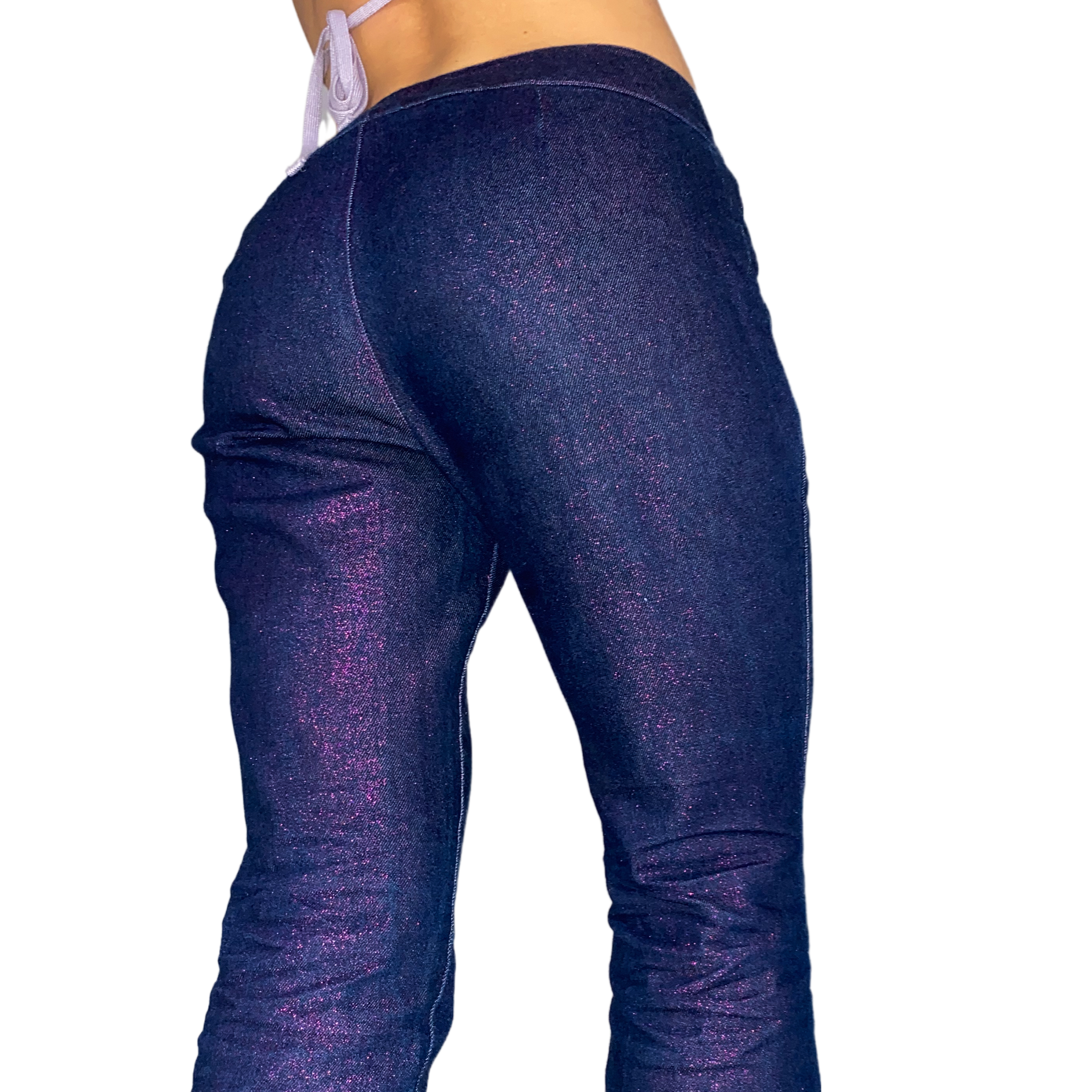 Y2K Purple Glam Pants (S)